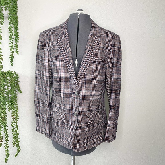 Pendleton Vintage Pure Virgin Wool Houndstooth Blazer Jacket Women's Size 12 - Picture 11 of 11